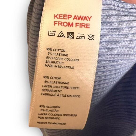 UO Urban Outfitters Square Neck Ribbed Ling Sleeve Crop Top L - Picture 5 of 9